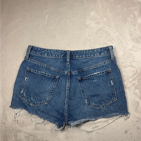 Old Navy 100% Cotton Cut Off Distressed Embroidered Denim Blue Jean Shorts 10 - Picture 10 of 15